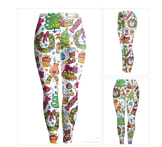 3D Limited Edition Christmas Leggings